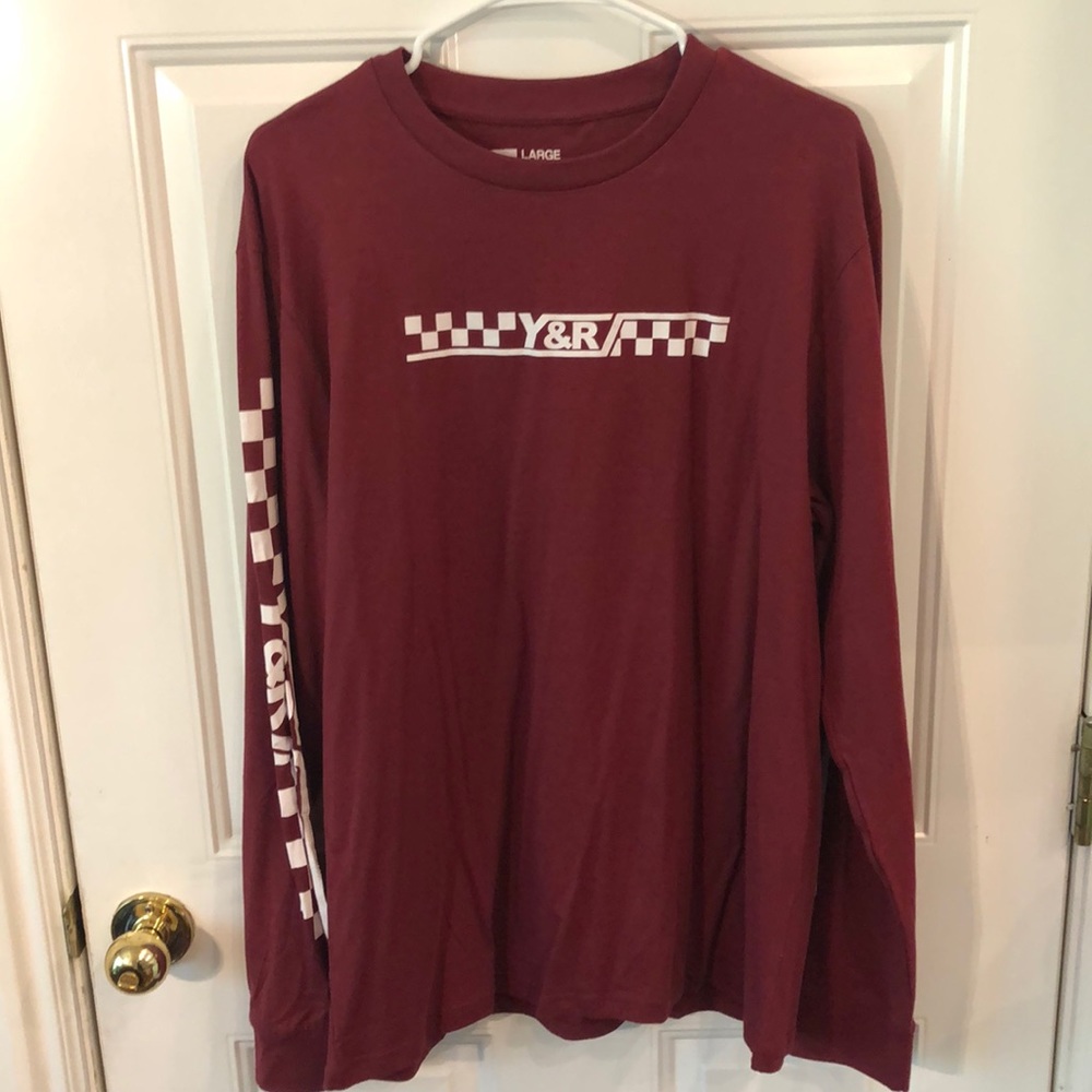 Men’s long sleeve maroon shirt